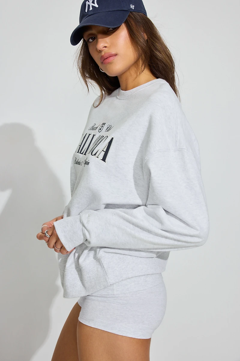 Sweatshirt ample à col rond en SoftTerry