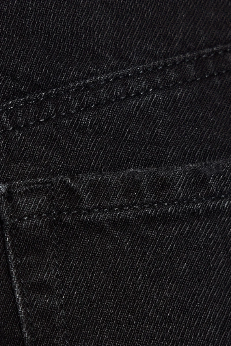 Denim Relaxed A-Line Shorts