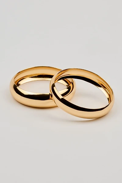 2 Pack Wide Rounded Bangles