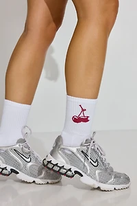 Sour Cherry Crew Socks
