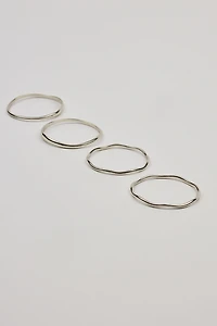 Set of 4 Wavy Bangles