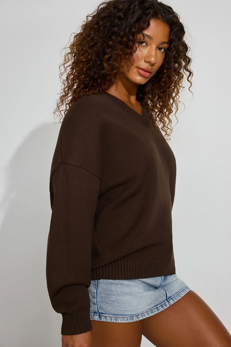 V-Neck Oversized Sweater