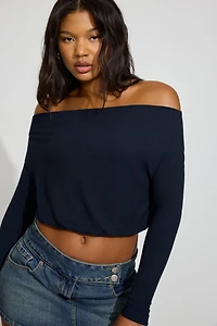 Serene Off Shoulder Long Sleeve Top