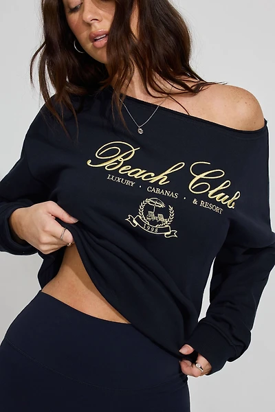 Sweatshirt SoftTerry à épaules dégagées