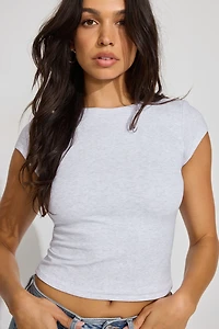 Crew Neck Open Back Tie Top