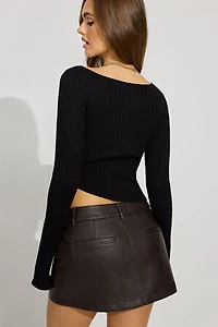 Bodycon Boat Neck Sweater