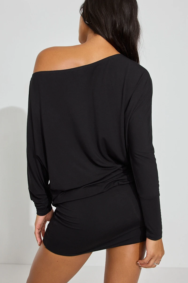 Long Sleeve Banded Bottom Dress