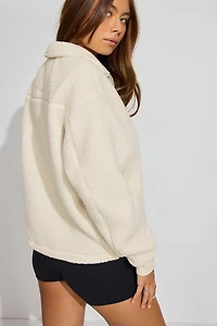 Sherpa Mock Neck Half Zip Sweater