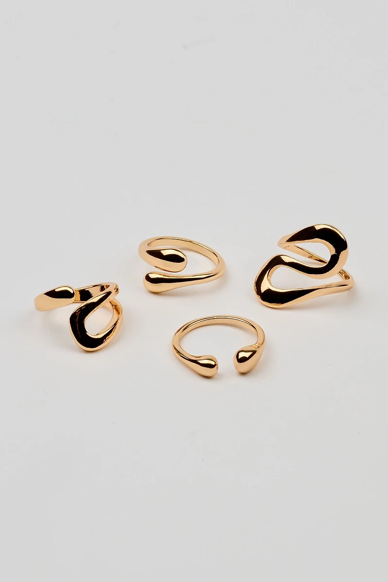 Set of 4 Open S Rings
