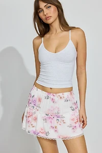 Tiered Mini Skirt