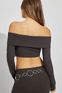 Kayla Foldover Off Shoulder Top