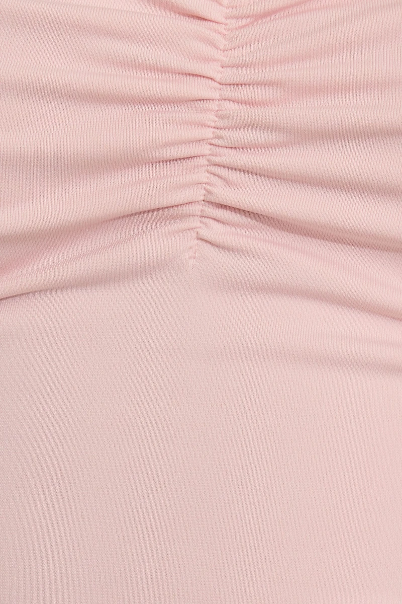 Sweetheart Neckline Long Sleeve Top