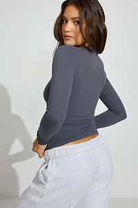 Sleek Crewneck Long Sleeve Top