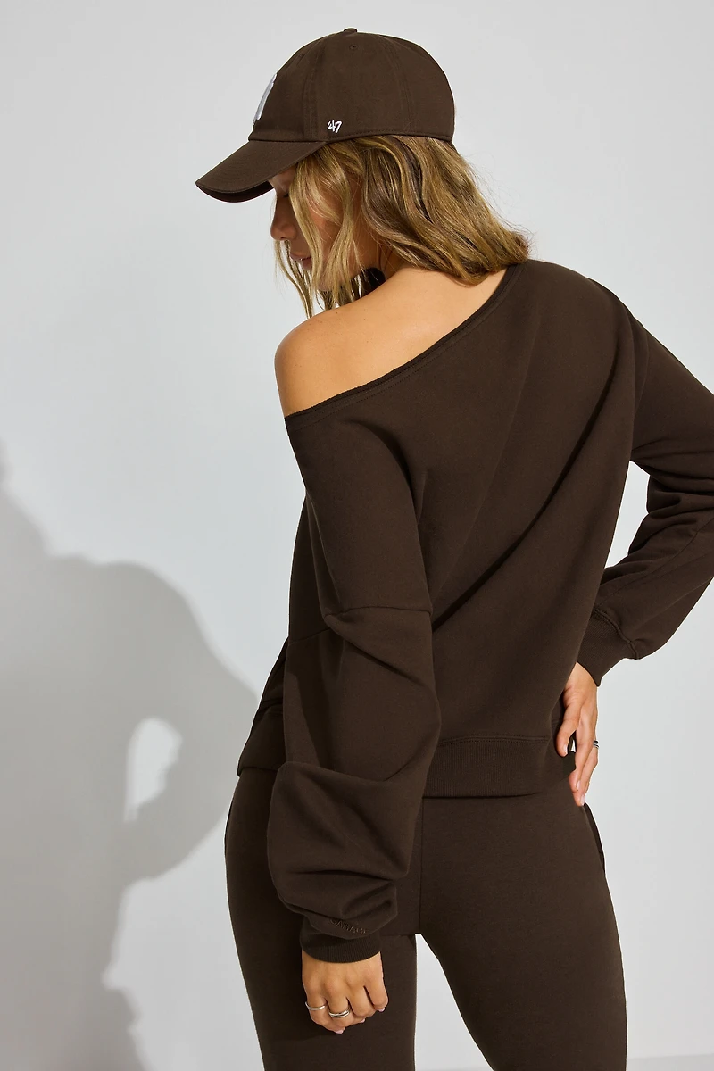 Sweatshirt SoftTerry à épaules dégagées