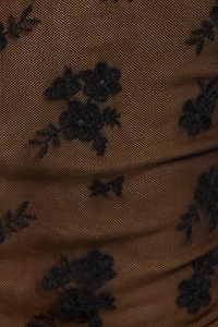 Embroidered Tie Front Top