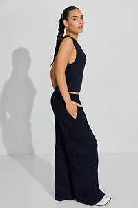 Veste sans manches à col en V