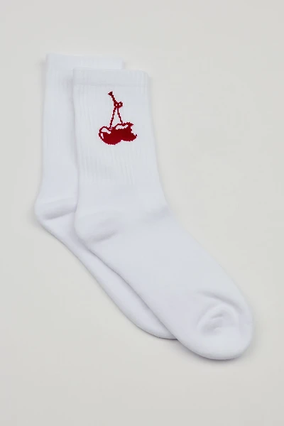 Sour Cherry Crew Socks