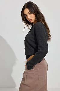 Cardigan spongieux à boutons