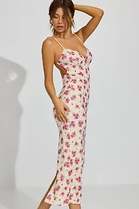 Lace Open Back Maxi Dress