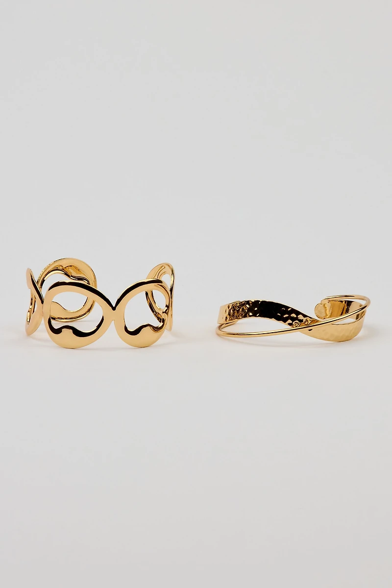 Set of 2 Textured Cuffs
