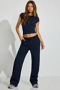 Pantalon de jogging à jambe droite en tissu UltraFleece