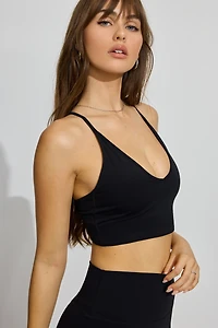 Cross Back V Neck Bra