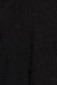 Y-Neck Embroidered Halter Top