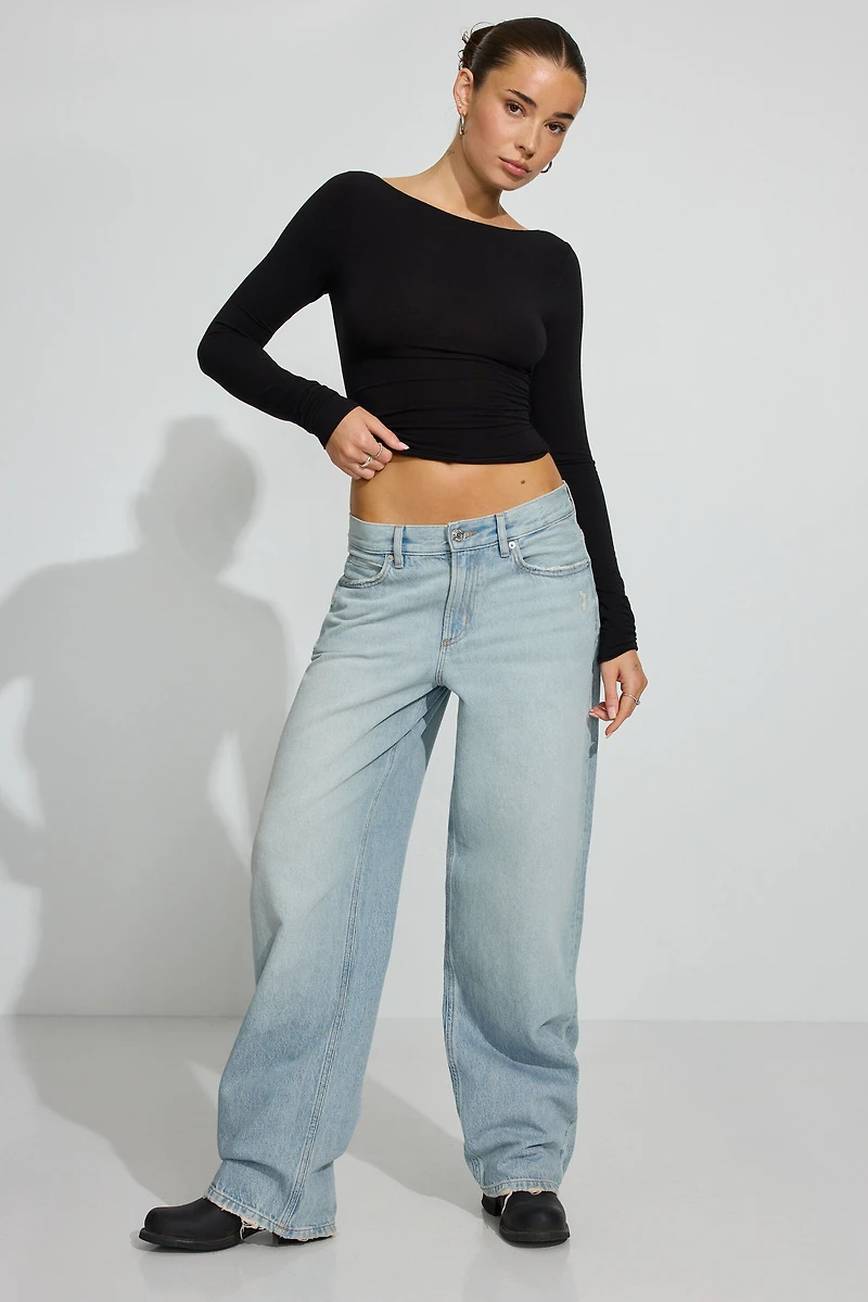 Cozy Boat Neck Long Sleeve Top