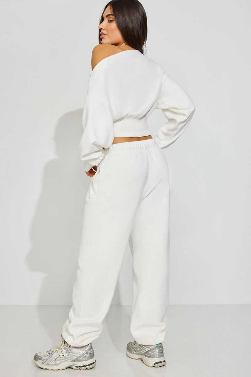 Pantalon de jogging « boyfriend » en tissu UltraFleece