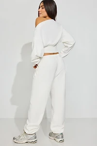 Pantalon de jogging « boyfriend » en tissu UltraFleece