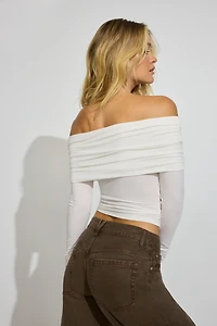 Sexy Cozy Off Shoulder Long Sleeve Top