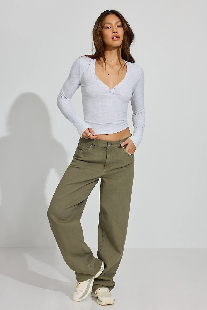 Pantalon ample à taille basse