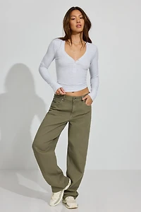 Pantalon ample à taille basse