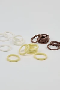 Pack of 18 Seamless Hair Elastics