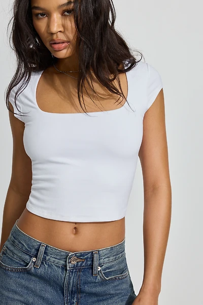 Portia Square Neckline T Shirt