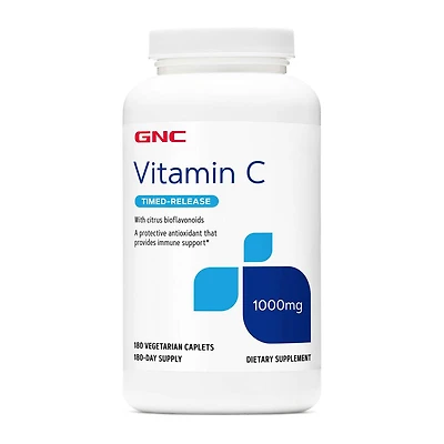 Vitamin C Timed-Release 1000 mg - 180 Vegetarian Caplets (180 Servings)