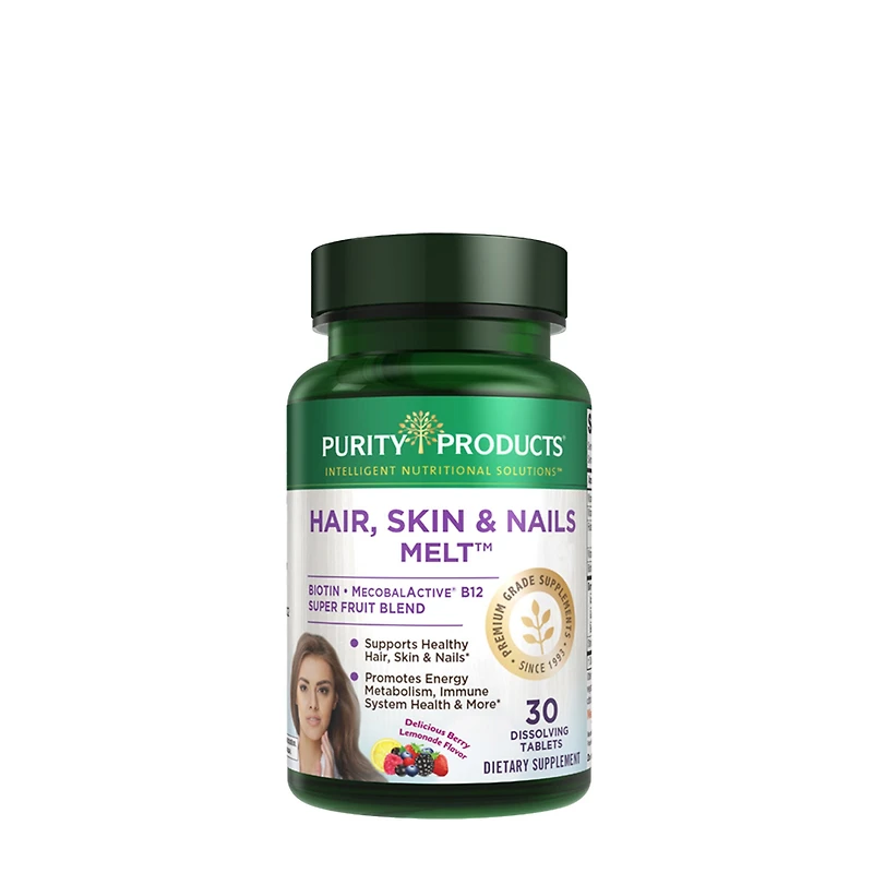 Purity Products Hair, Skin, & Nails Melt Healthy - 30 Tablets (30 Servings)
