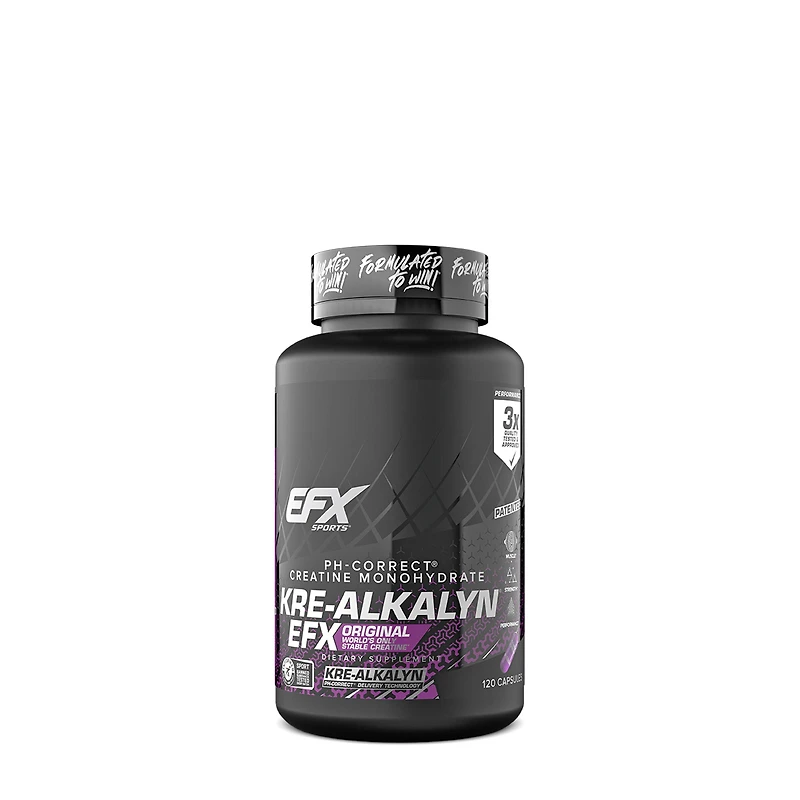 EFX Sports Kre-Alkalyn Creatine Monohydrate - 120 Capsules (60 Servings)