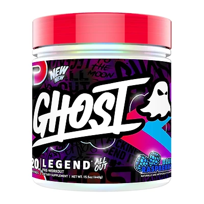GHOST Legend All Out V2 Pre-Workout Vegan - Blue Raspberry (20 Servings)