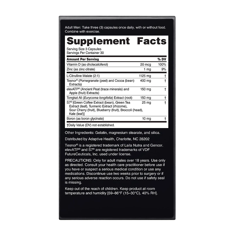 Total-T2 Total Testosterone + N.O. Boost Formula, 90 Capsules