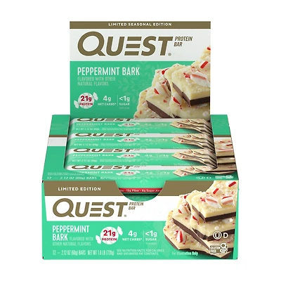 Quest Protein Bar - Peppermint Bark (12 Bars)