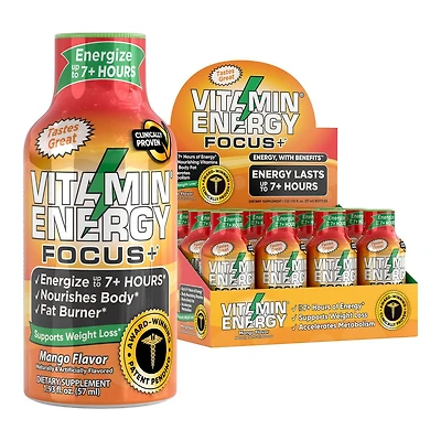 Focus + Energy with Benefits - Mango - 1.93 oz. (12 Bottles)