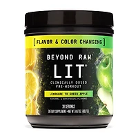 Beyond Raw Lit Pre-Workout Gluten-Free - Lemonade to Green Apple (30 Servings)