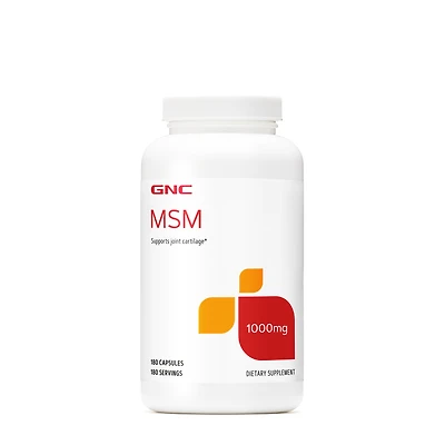 GNC MSM 1000 Mg Healthy - 180 Capsules (180 Servings)