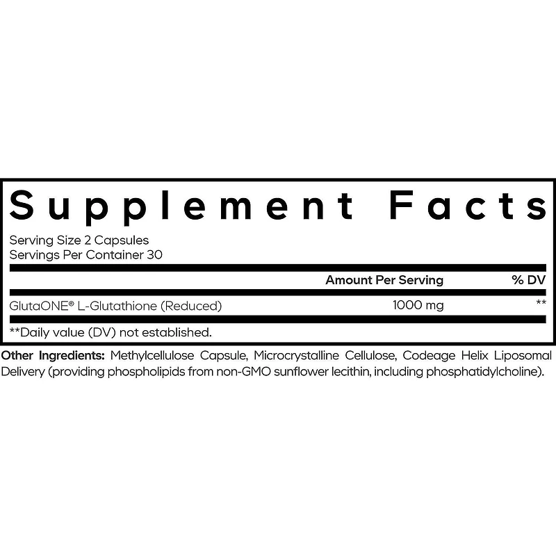 Liposomal Glutathione 1,000mg - 60 Capsules (30 Servings)