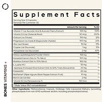 Bones Vitamins+ - 90 Vegetable Capsules (30 Servings)