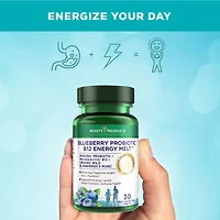 Blueberry Probiotic B12 Energy Melt - 30 Tablets (30 Servings)