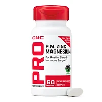 GNC Pro Performance P.m Zinc Magnesium Healthy - 60 Caplets (60 Servings)
