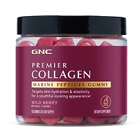 GNC Premier Collagen Marine Peptides Gummy - Wild Berry 90 Gummies (30 Servings)