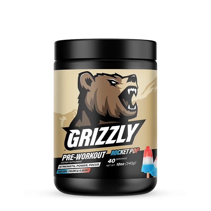 GRIZZLY Pre-Workout - Rocket Pop (40 Servings)